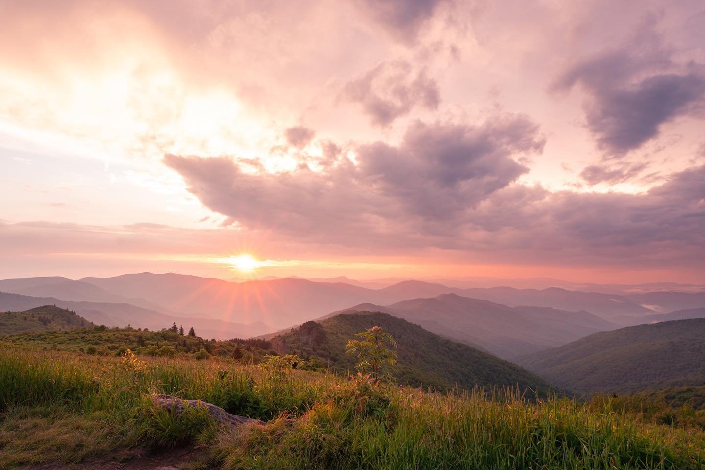 Sunrise Over Asheville Mountains